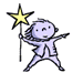 animated boy holding a star on a stick